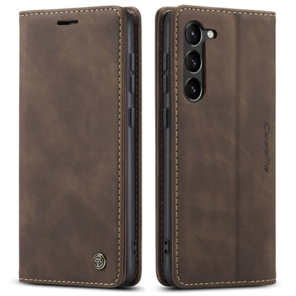 For Samsung Galaxy S23+ 5G CaseMe 013 Multifunctional Horizontal Flip Leather Phone Case(Coffee) - Galaxy S23+ 5G Cases by CaseMe | Online Shopping UK | buy2fix