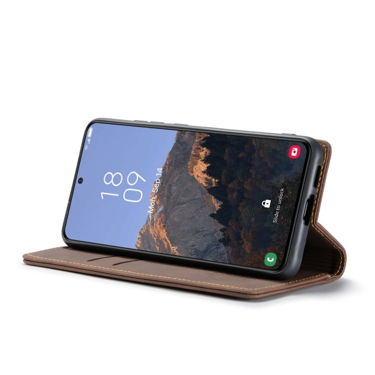 For Samsung Galaxy S23+ 5G CaseMe 013 Multifunctional Horizontal Flip Leather Phone Case(Coffee) - Galaxy S23+ 5G Cases by CaseMe | Online Shopping UK | buy2fix