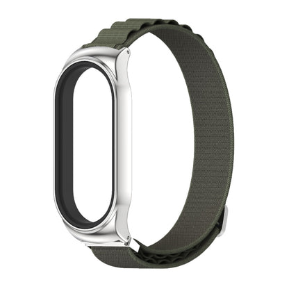 For Xiaomi Mi Band 6 / 5 / 4 / 3 MIJOBS CS Nylon Breathable Watch Band(Army Green Silver) - Watch Bands by MIJOBS | Online Shopping UK | buy2fix