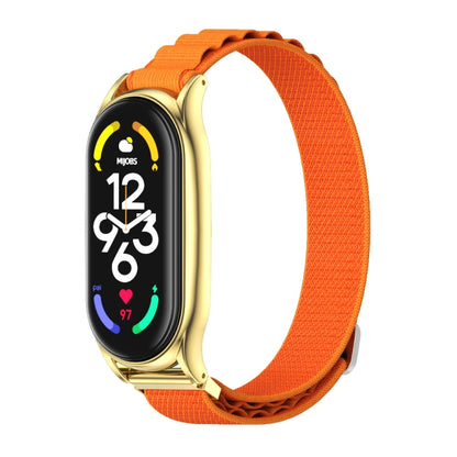 For Xiaomi Mi Band 7 / 7 NFC MIJOBS PLUS Nylon Breathable Watch Band(Orange Gold) - Watch Bands by MIJOBS | Online Shopping UK | buy2fix