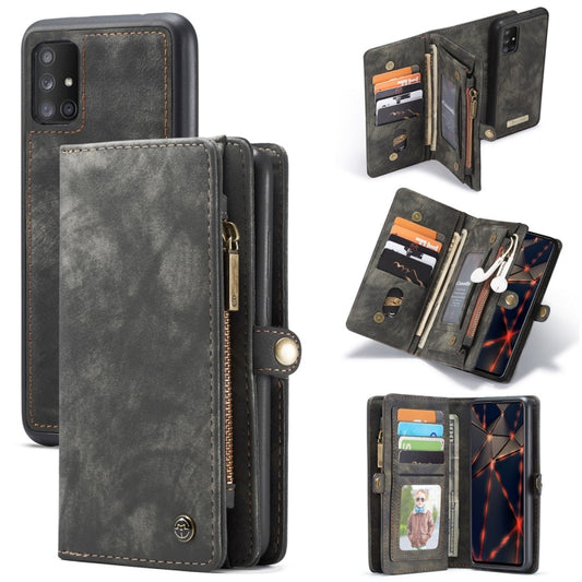 For Galaxy A51 4G CaseMe-008 Detachable Multifunctional Horizontal Flip Leather Case with Card Slot & Holder & Zipper Wallet & Photo Frame(Black) - Galaxy Phone Cases by CaseMe | Online Shopping UK | buy2fix