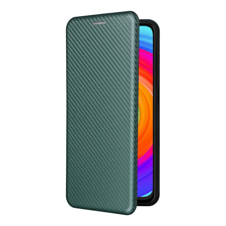 For Ulefone Note 14 Carbon Fiber Texture Flip Leather Phone Case(Green) - Ulefone Cases by buy2fix | Online Shopping UK | buy2fix