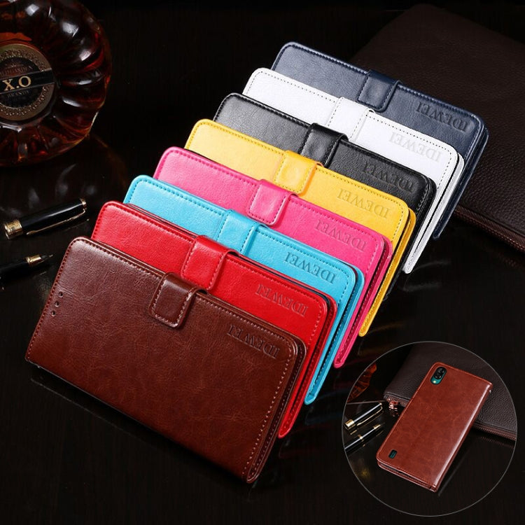 For Blackview A60 idewei Crazy Horse Texture Horizontal Flip Leather Case with Holder & Card Slots & Wallet(Black) - More Brand by idewei | Online Shopping UK | buy2fix