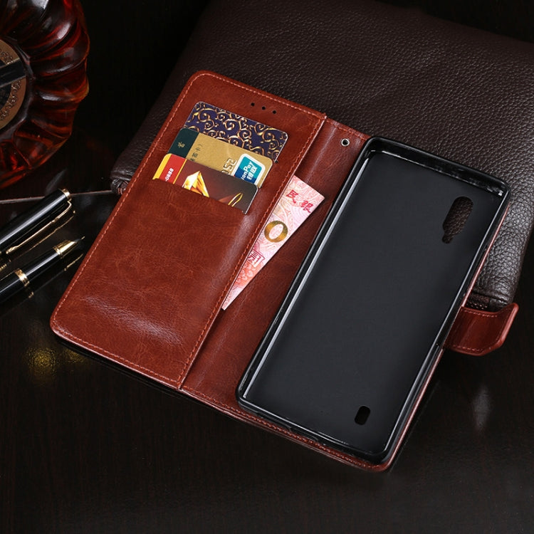 For Blackview BV6100 idewei Crazy Horse Texture Horizontal Flip Leather Case with Holder & Card Slots & Wallet(Dark Blue) - More Brand by idewei | Online Shopping UK | buy2fix