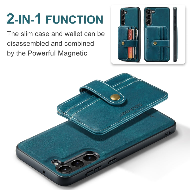 For Samsung Galaxy S24+ 5G JEEHOOD RFID Blocking Anti-Theft Magnetic Phone Case(Blue) - Galaxy S24+ 5G Cases by JEEHOOD | Online Shopping UK | buy2fix