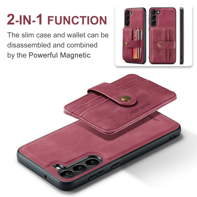 For Samsung Galaxy S24+ 5G JEEHOOD RFID Blocking Anti-Theft Magnetic Phone Case(Red) - Galaxy S24+ 5G Cases by JEEHOOD | Online Shopping UK | buy2fix