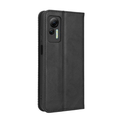 For Ulefone Note 14 Magnetic Buckle Retro Texture Leather Phone Case(Black) - Ulefone Cases by buy2fix | Online Shopping UK | buy2fix