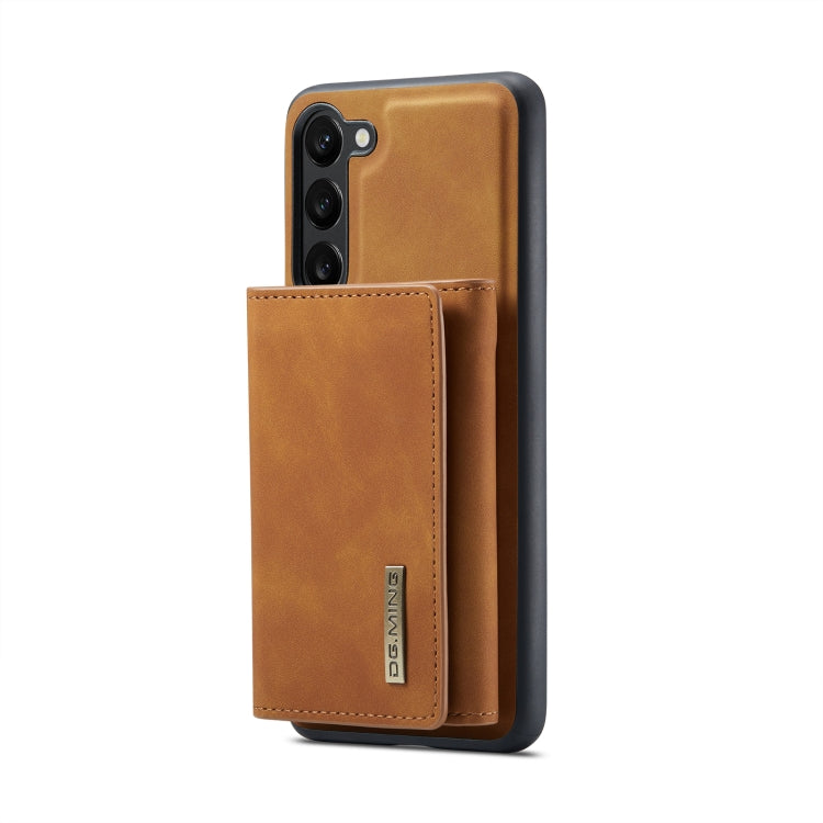 For Samsung Galaxy S23 5G DG.MING M1 Series 3-Fold Multi Card Wallet  Phone Case(Brown) - Galaxy S23 5G Cases by DG.MING | Online Shopping UK | buy2fix