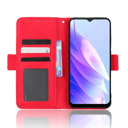 For Blackview A52 Skin Feel Calf Texture Card Slots Leather Phone Case(Red) - More Brand by buy2fix | Online Shopping UK | buy2fix