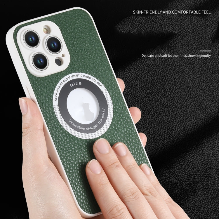 For iPhone 14 Pro Glitter Lens MagSafe Magnetic Phone Case(Green) - iPhone 14 Pro Cases by buy2fix | Online Shopping UK | buy2fix