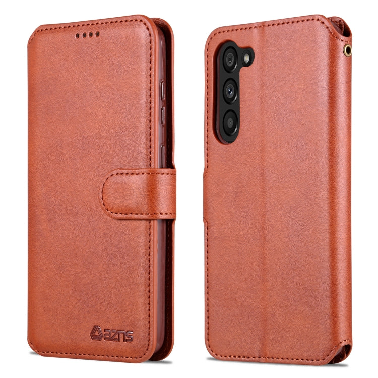 For Samsung Galaxy S23+ 5G AZNS Calf Texture Horizontal Flip Leather Phone Case(Brown) - Galaxy S23+ 5G Cases by AZNS | Online Shopping UK | buy2fix