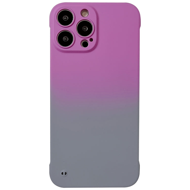 For iPhone 11 Frameless Skin Feel Gradient Phone Case(Dark Purple + Grey) - iPhone 11 Cases by buy2fix | Online Shopping UK | buy2fix