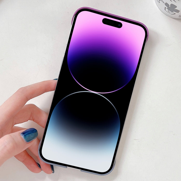 For iPhone XS Max Frameless Skin Feel Gradient Phone Case(Light Purple + Light Blue) - More iPhone Cases by buy2fix | Online Shopping UK | buy2fix