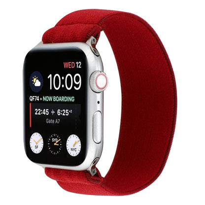 Elastic Nylon Braid Watch Band For Apple Watch Ultra 49mm&Watch Ultra 2 49mm / Series 9&8&7 45mm / SE 3&SE 2&6&SE&5&4 44mm / 3&2&1 42mm(Red) - Watch Bands by buy2fix | Online Shopping UK | buy2fix