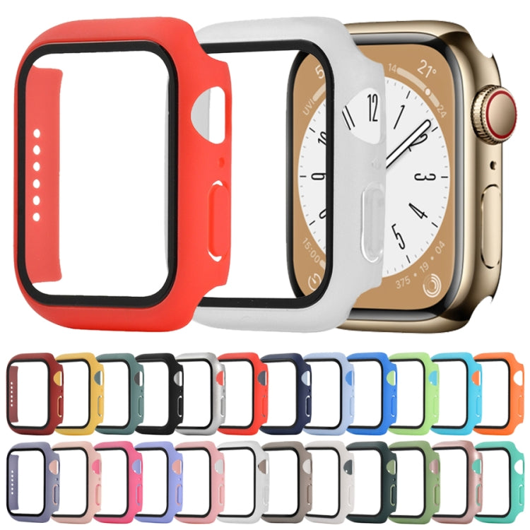 Shockproof PC+Tempered Glass Watch Protective Case For Apple Watch Series 8&7 41mm(Rose Gold) - Watch Cases by buy2fix | Online Shopping UK | buy2fix
