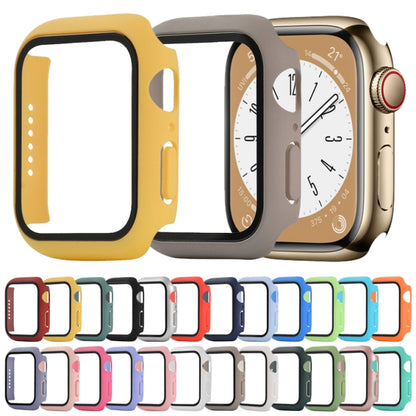 Shockproof PC+Tempered Glass Watch Protective Case For Apple Watch Series 8&7 45mm(Orange) - Watch Cases by buy2fix | Online Shopping UK | buy2fix