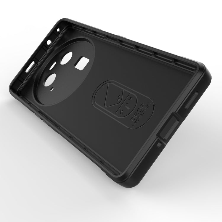 For OPPO Find X6 5G Magic Shield TPU + Flannel Phone Case(Grey) - OPPO Cases by buy2fix | Online Shopping UK | buy2fix