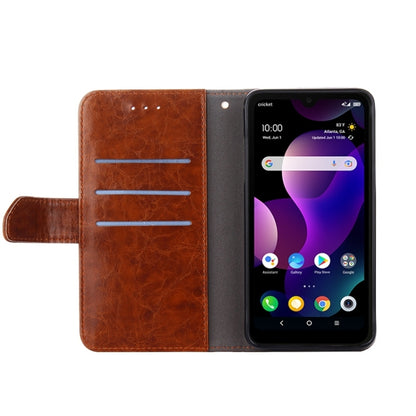 For Blackview A52 Geometric Stitching Flip Leather Phone Case(Dark Brown) - More Brand by buy2fix | Online Shopping UK | buy2fix