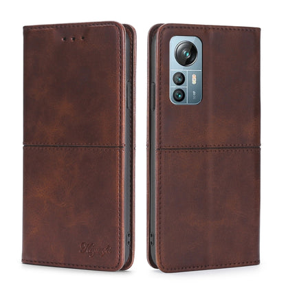 For Blackview A85 Cow Texture Magnetic Horizontal Flip Leather Phone Case(Dark Brown) - More Brand by buy2fix | Online Shopping UK | buy2fix