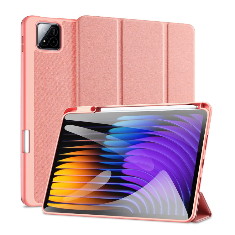 For Xiaomi Pad 7 / 7 Pro DUX DUCIS Domo Series Magnetic Flip Leather Tablet Case(Pink) - More Tablet Cases by DUX DUCIS | Online Shopping UK | buy2fix