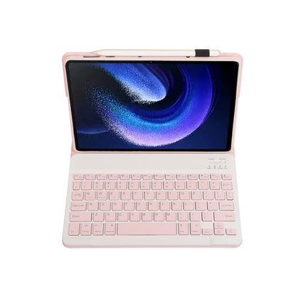 For Xiaomi Pad 6 / Pad 6 Pro A0N7 Lambskin Texture Ultra-thin Bluetooth Keyboard Leather Case(Pink) - Others Keyboard by buy2fix | Online Shopping UK | buy2fix