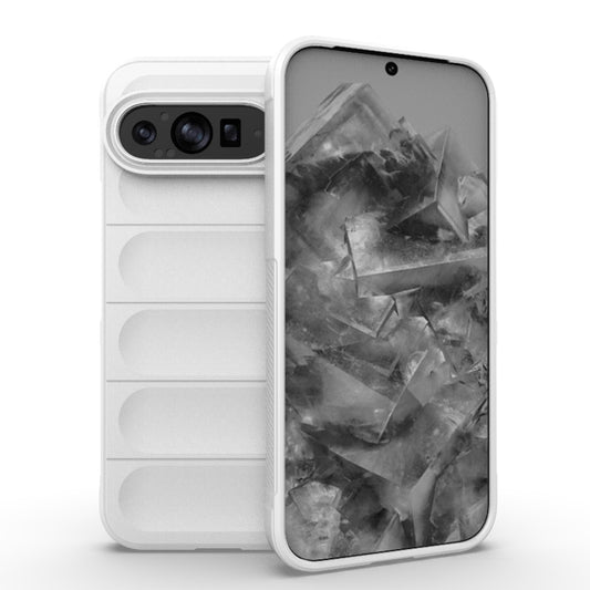 For Google Pixel 9 Pro XL 5G Magic Shield TPU + Flannel Phone Case(White) - Google Cases by buy2fix | Online Shopping UK | buy2fix