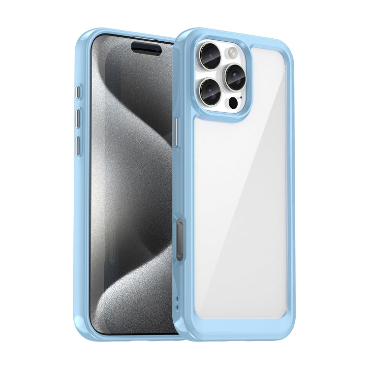 For iPhone 16 Pro Max Colorful Series Acrylic + TPU Phone Case(Blue) - iPhone 16 Pro Max Cases by buy2fix | Online Shopping UK | buy2fix