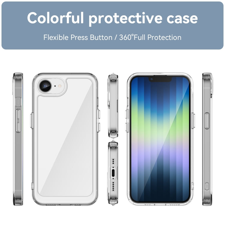 For iPhone SE 2024 Colorful Series Acrylic + TPU Phone Case(Transparent) - More iPhone Cases by buy2fix | Online Shopping UK | buy2fix