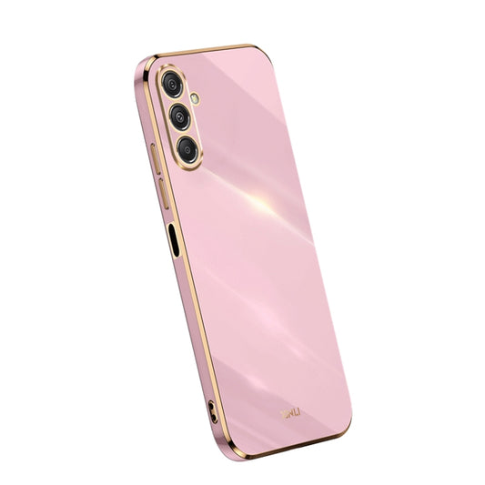 For Samsung Galaxy M34 5G XINLI Straight Edge 6D Electroplate TPU Phone Case(Cherry Purple) - Galaxy Phone Cases by XINLI | Online Shopping UK | buy2fix