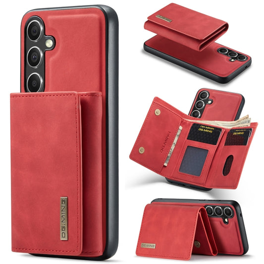 For Samsung Galaxy S24+ 5G DG.MING M1 Series 3-Fold Multi Card Wallet + Magnetic Phone Case(Red) - Galaxy S24+ 5G Cases by DG.MING | Online Shopping UK | buy2fix