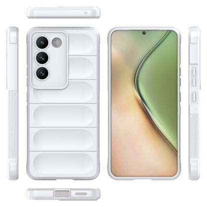 For vivo Y200E 5G Global / Y100 5G IDN Magic Shield TPU + Flannel Phone Case(White) - vivo Cases by buy2fix | Online Shopping UK | buy2fix