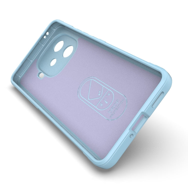 For vivo iQOO Z9 Turbo 5G Magic Shield TPU + Flannel Phone Case(White) - vivo Cases by buy2fix | Online Shopping UK | buy2fix