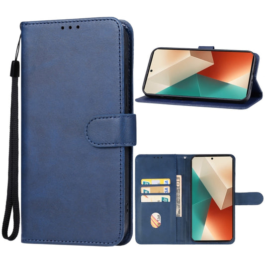 For Xiaomi Redmi Note 13 4G Leather Phone Case(Blue) - Note 13 Cases by buy2fix | Online Shopping UK | buy2fix