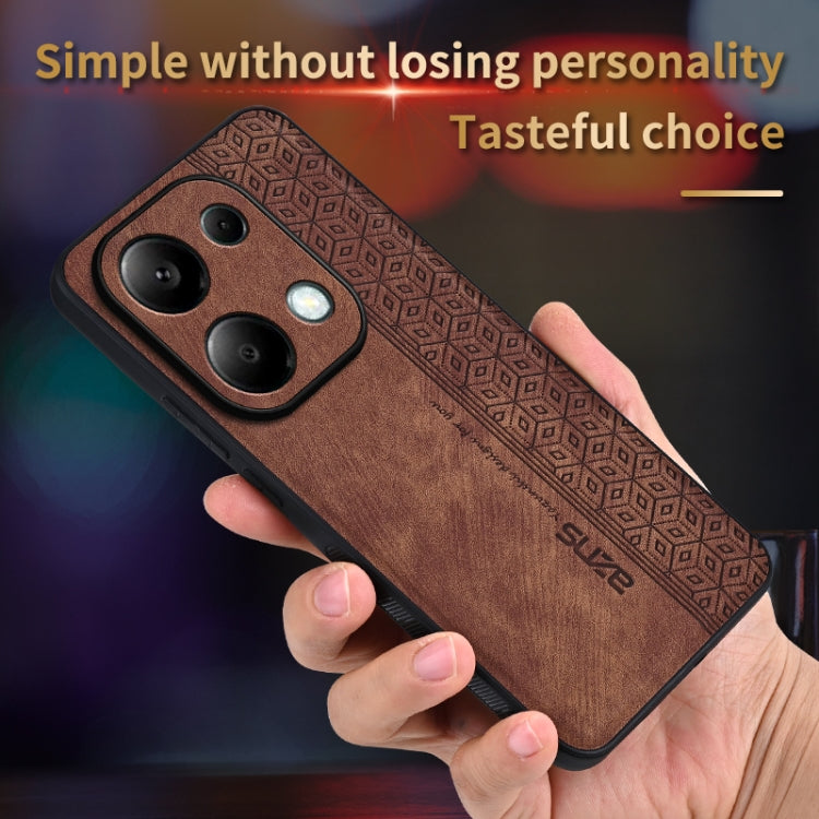 For Xiaomi Redmi Note 13 Pro 4G AZNS 3D Embossed Skin Feel Phone Case(Brown) - Xiaomi Cases by AZNS | Online Shopping UK | buy2fix