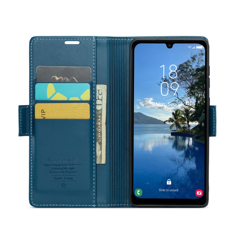 For Samsung Galaxy A25 5G CaseMe 023 Butterfly Buckle Litchi Texture RFID Anti-theft Leather Phone Case(Blue) - Galaxy Phone Cases by CaseMe | Online Shopping UK | buy2fix