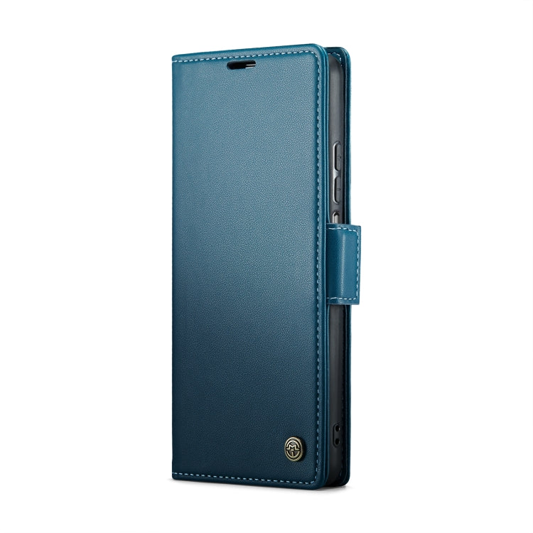 For Xiaomi Poco F5 5G/Redmi Note 12 Turbo 5G CaseMe 023 Butterfly Buckle Litchi Texture RFID Anti-theft Leather Phone Case(Blue) - Xiaomi Cases by CaseMe | Online Shopping UK | buy2fix