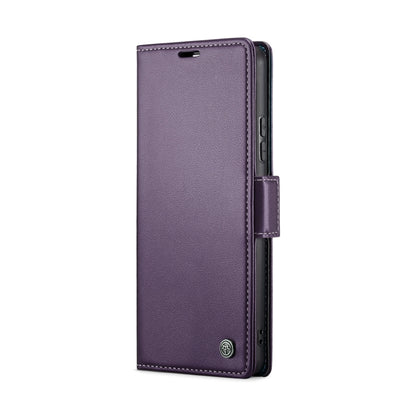 For Xiaomi Redmi Note 13 Pro 4G CaseMe 023 Butterfly Buckle Litchi Texture RFID Anti-theft Leather Phone Case(Pearly Purple) - Xiaomi Cases by CaseMe | Online Shopping UK | buy2fix