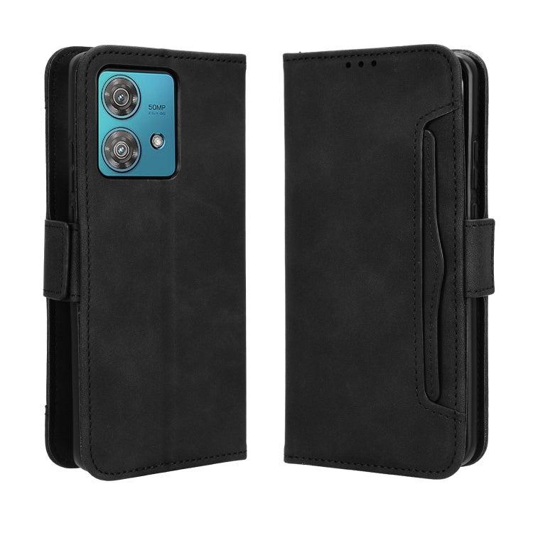 For Motorola Edge 40 Neo 5G Skin Feel Calf Texture Card Slots Leather Phone Case(Black) - Motorola Cases by buy2fix | Online Shopping UK | buy2fix