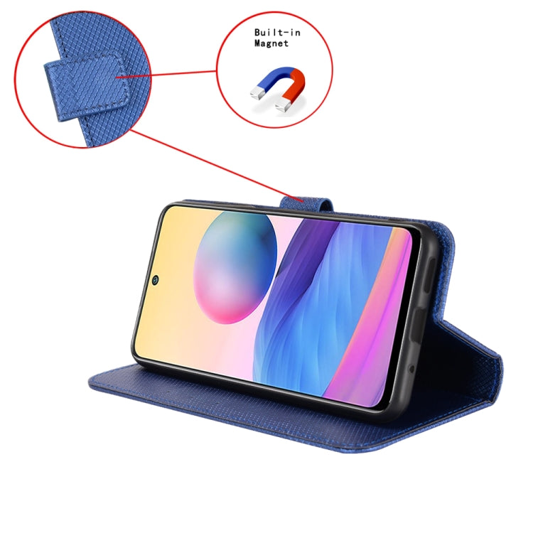For vivo X100 Pro 5G Diamond Texture Leather Phone Case(Blue) - X100 Pro Cases by buy2fix | Online Shopping UK | buy2fix