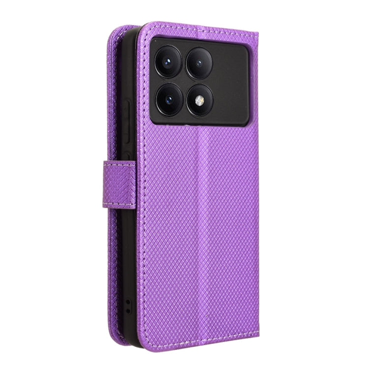 For Xiaomi Redmi K70 / K70 Pro Diamond Texture Leather Phone Case(Purple) - K70 Pro Cases by buy2fix | Online Shopping UK | buy2fix