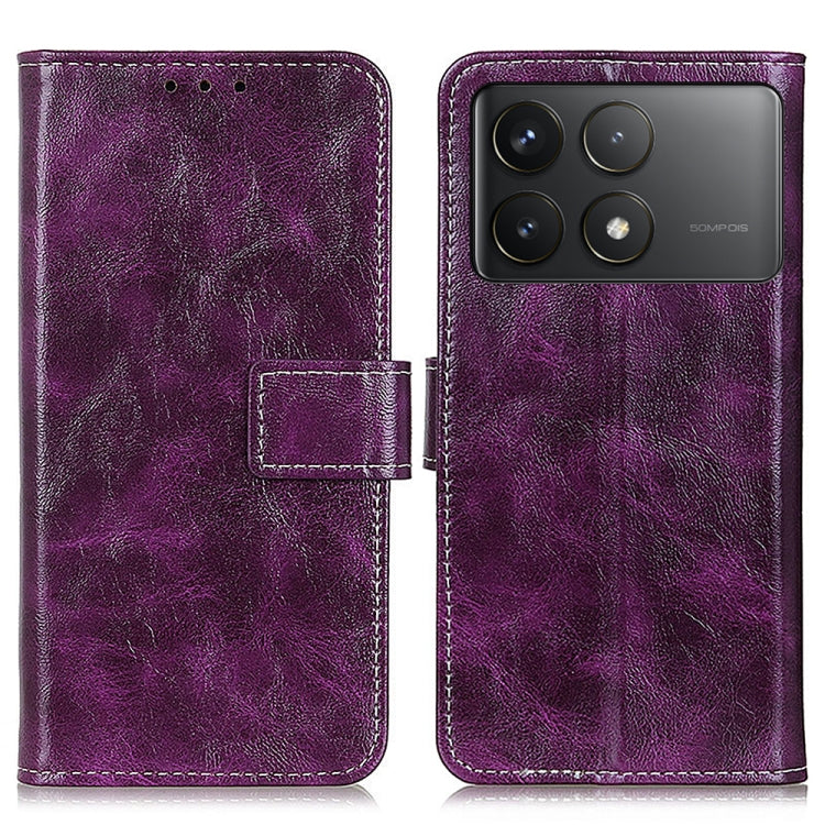 For Xiaomi Redmi K70 5G / K70 Pro 5G Retro Crazy Horse Texture Leather Phone Case(Purple) - K70 Cases by buy2fix | Online Shopping UK | buy2fix