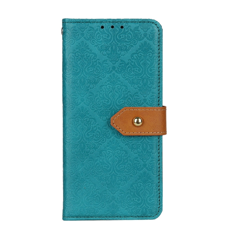 For Xiaomi Redmi K70 5G / K70 Pro 5G European Floral Embossed Leather Phone Case(Blue) - K70 Cases by buy2fix | Online Shopping UK | buy2fix