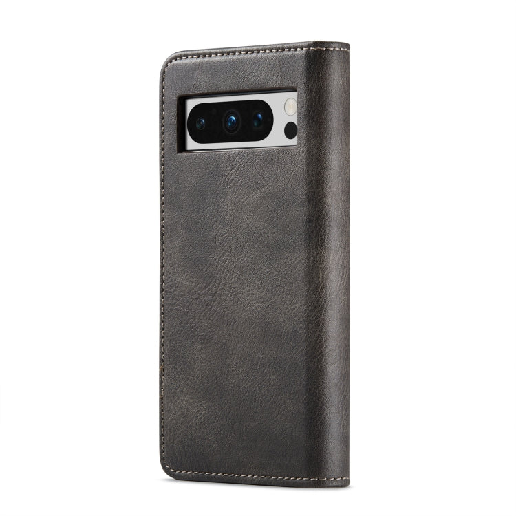For Google Pixel 8 Pro DG.MING Crazy Horse Texture Detachable Magnetic Leather Phone Case(Grey) - Google Cases by DG.MING | Online Shopping UK | buy2fix