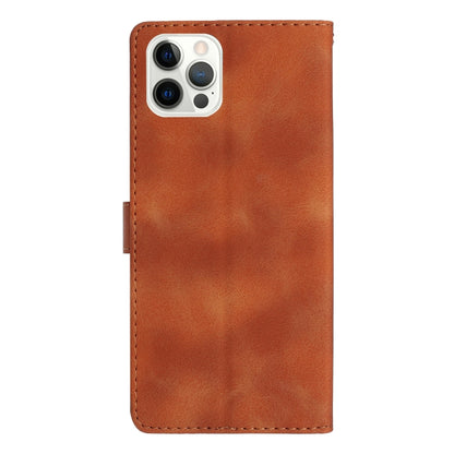 For iPhone 16 Pro Flower Butterfly Embossing Pattern Leather Phone Case(Brown) - iPhone 16 Pro Cases by buy2fix | Online Shopping UK | buy2fix