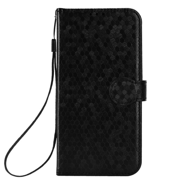 For Xiaomi Redmi 13C 5G / 4G Honeycomb Dot Texture Leather Phone Case(Black) - 13C Cases by buy2fix | Online Shopping UK | buy2fix