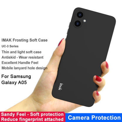 For Samsung Galaxy A05 IMAK UC-3 Series Shockproof Frosted TPU Phone Case(Black) - Galaxy Phone Cases by imak | Online Shopping UK | buy2fix