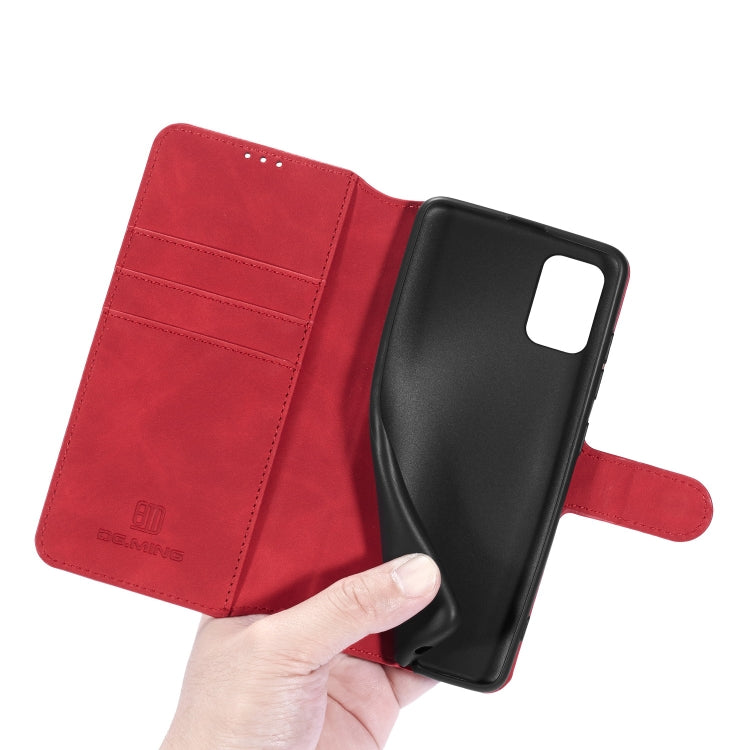 For Samsung Galaxy A51 5G DG.MING Retro Oil Side Horizontal Flip Case with Holder & Card Slots & Wallet(Red) - Galaxy Phone Cases by DG.MING | Online Shopping UK | buy2fix