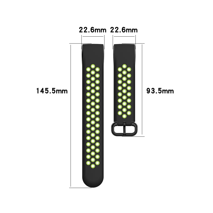 For Fitbit Charge 4 / Charge 3 / Charge 3 SE Watch Button Two Colors Silicone Replacement Strap Watchband(Red Grey) - Watch Bands by buy2fix | Online Shopping UK | buy2fix