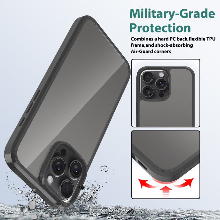 For iPhone 16 Pro Max Scratchproof Acrylic TPU Phone Case(Black) - iPhone 16 Pro Max Cases by buy2fix | Online Shopping UK | buy2fix