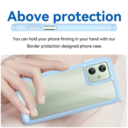 For Motorola Moto G54 Global Colorful Series Acrylic Hybrid TPU Phone Case(Blue) - Motorola Cases by buy2fix | Online Shopping UK | buy2fix